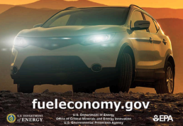 Fuel Economy Guide white car with lights on