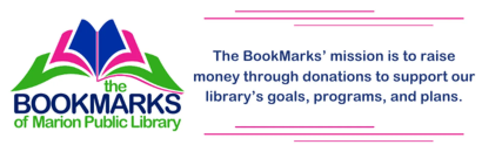 BookMarks logo and mission statement